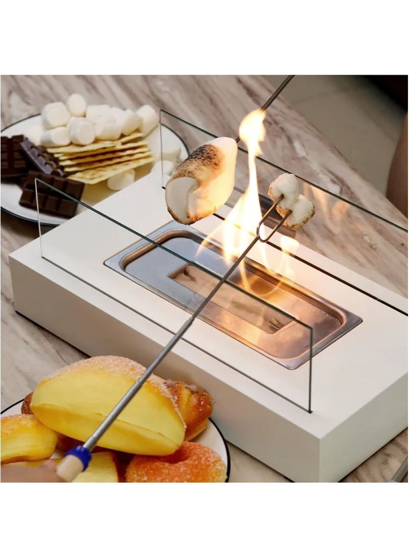Apustim Tabletop Fire Pit，Portable Indoor/Outdoor Tabletop Fire Pit，Mini Small Fireplace Bowl Decor，Suitable for Weddings，Housewarmings，Birthdays （White） - Image 5